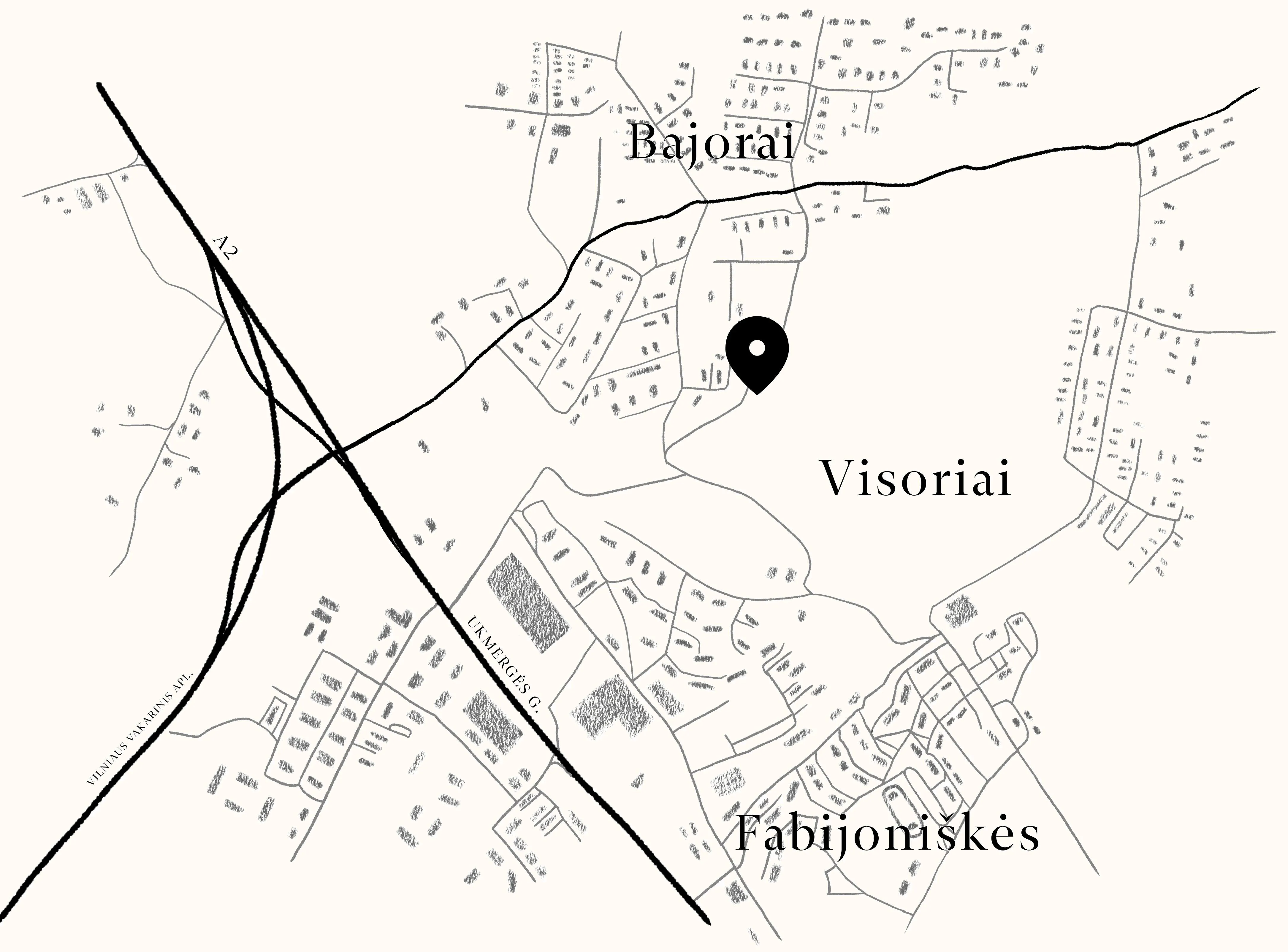 Visorių Miško Rezidencijų vieta žemėlapyje